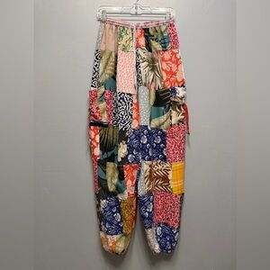 #1) Colorful Patchwork Women's Pants (tags removed, check the measurements)